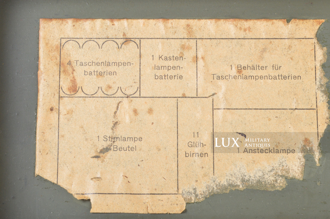 German early-war special issue blackout reading light storage case, « etl » - photo 15