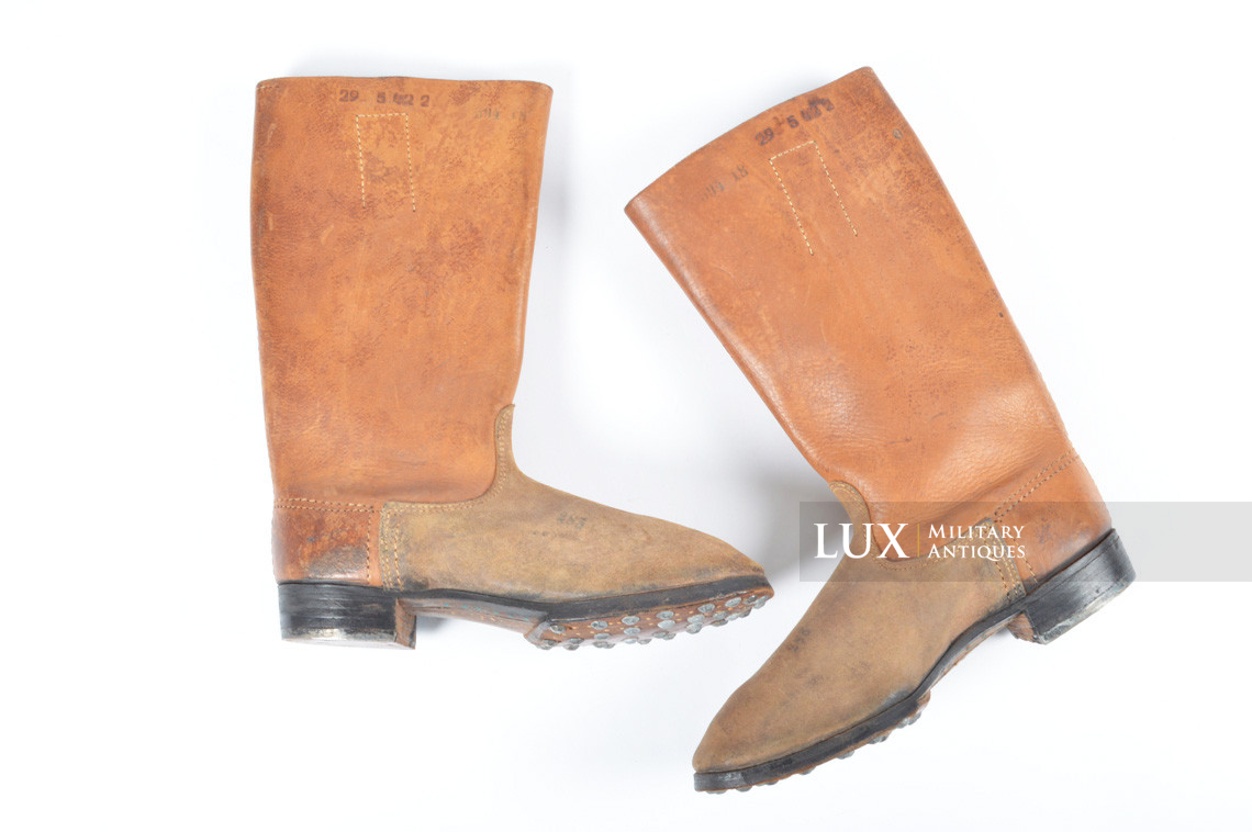 Mid-war Luftwaffe issue brown jackboots, « L.B.A.S. » - photo 7