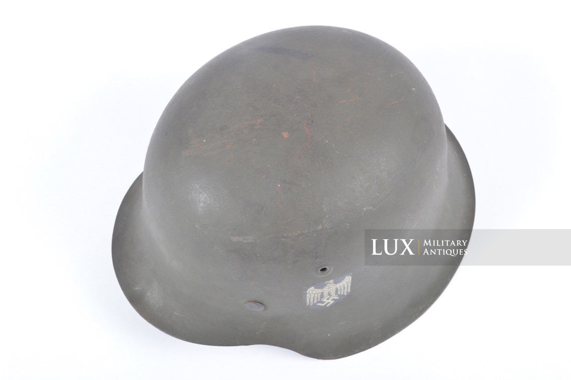 Unissued depot M42 single decal Heer German combat helmet, « ckl 64 » - photo 14