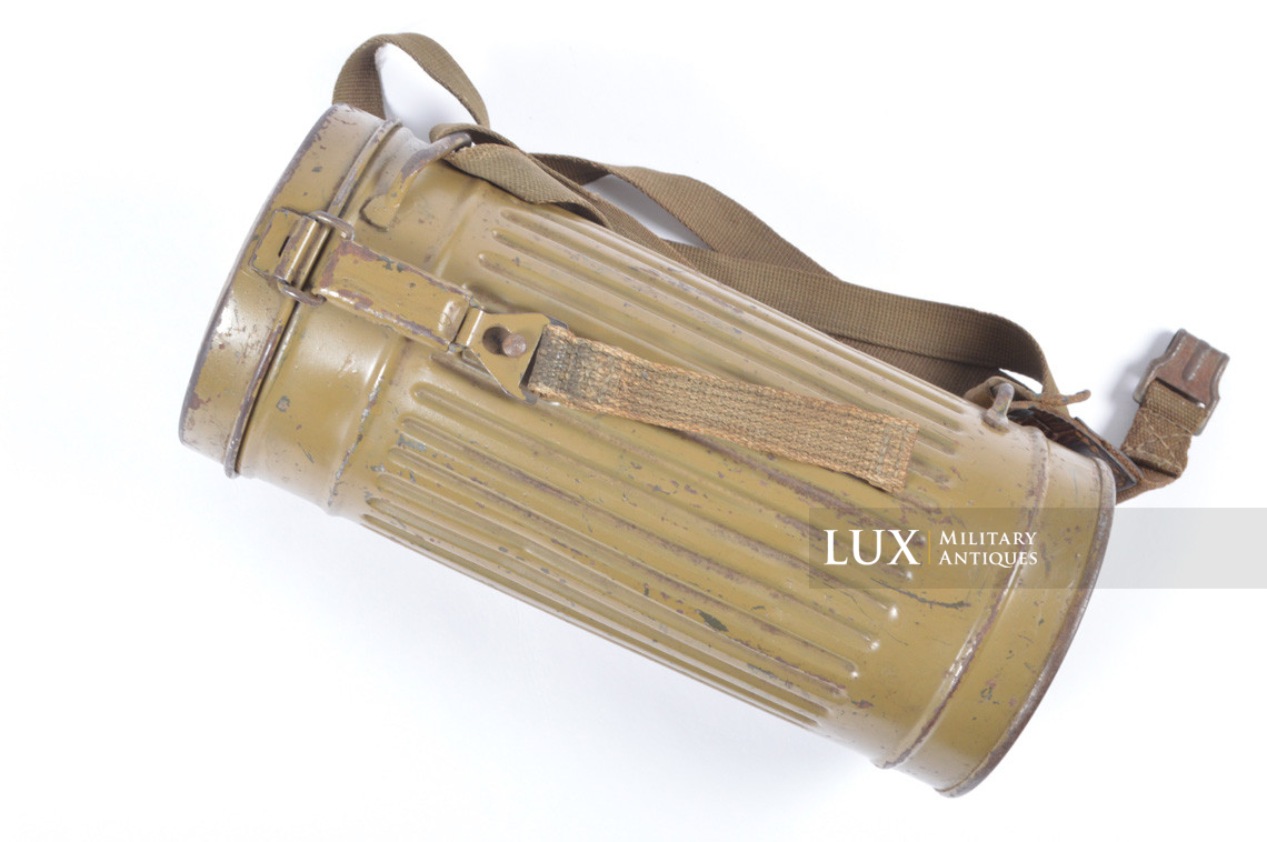 German gas mask canister in olive tropical tan camouflage paint - photo 4