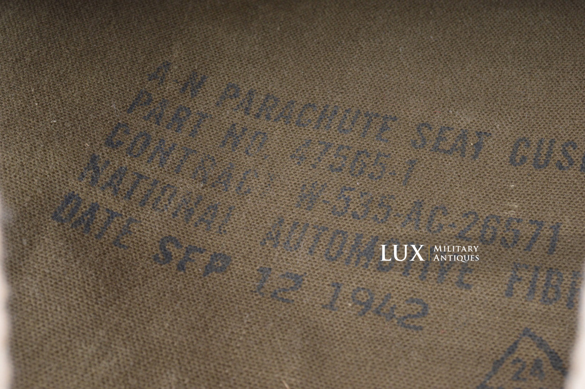 USAAF AN 6510-1 seat pack parachute, dated 1942 - photo 24