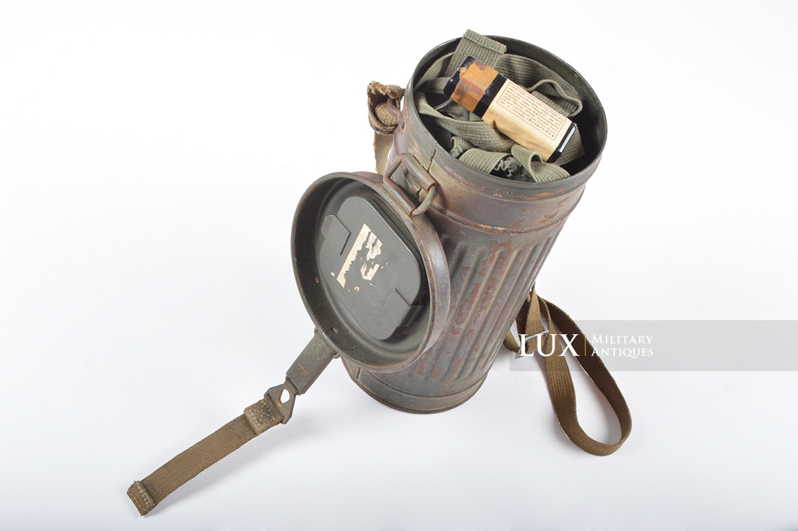Boîtier de masque anti-gaz allemand camouflé trois tons « Normandie » - photo 33