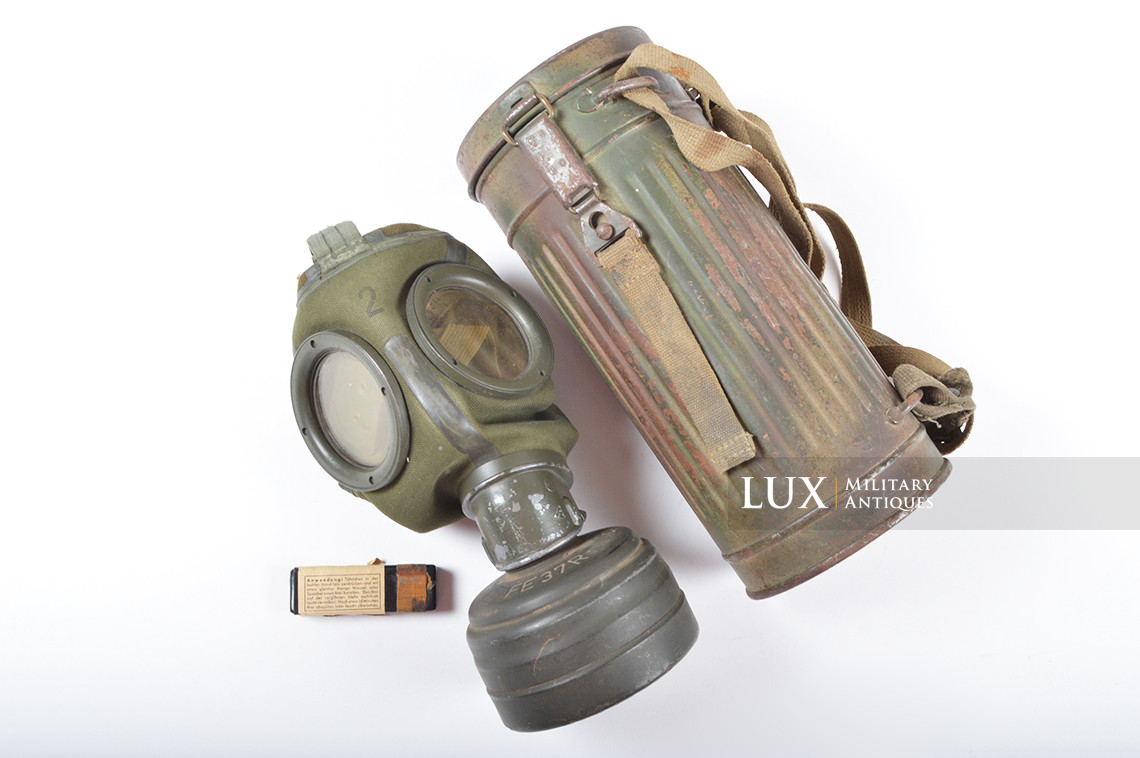 Boîtier de masque anti-gaz allemand camouflé trois tons « Normandie » - photo 7