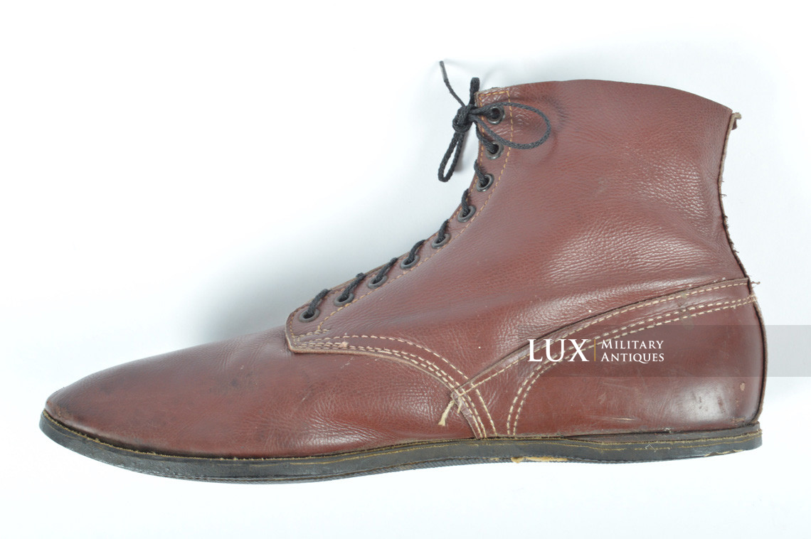 Late-war Luftwaffe airplane mechanics/pilots service low boots, mint/unissued - photo 14