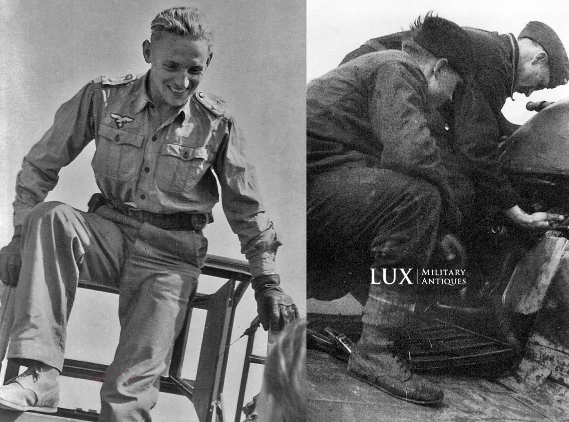 Late-war Luftwaffe airplane mechanics/pilots service low boots, mint/unissued - photo 7