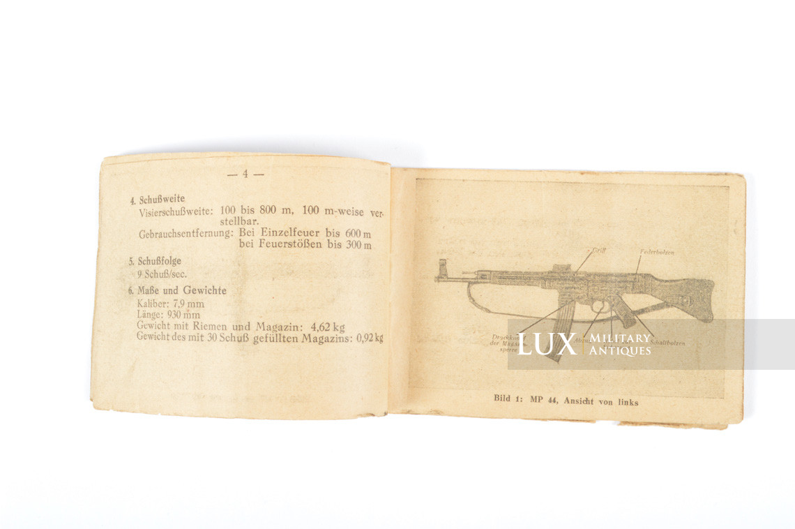 German MP44 weapons information and instructional booklet, « Sturmgewehr » - photo 9