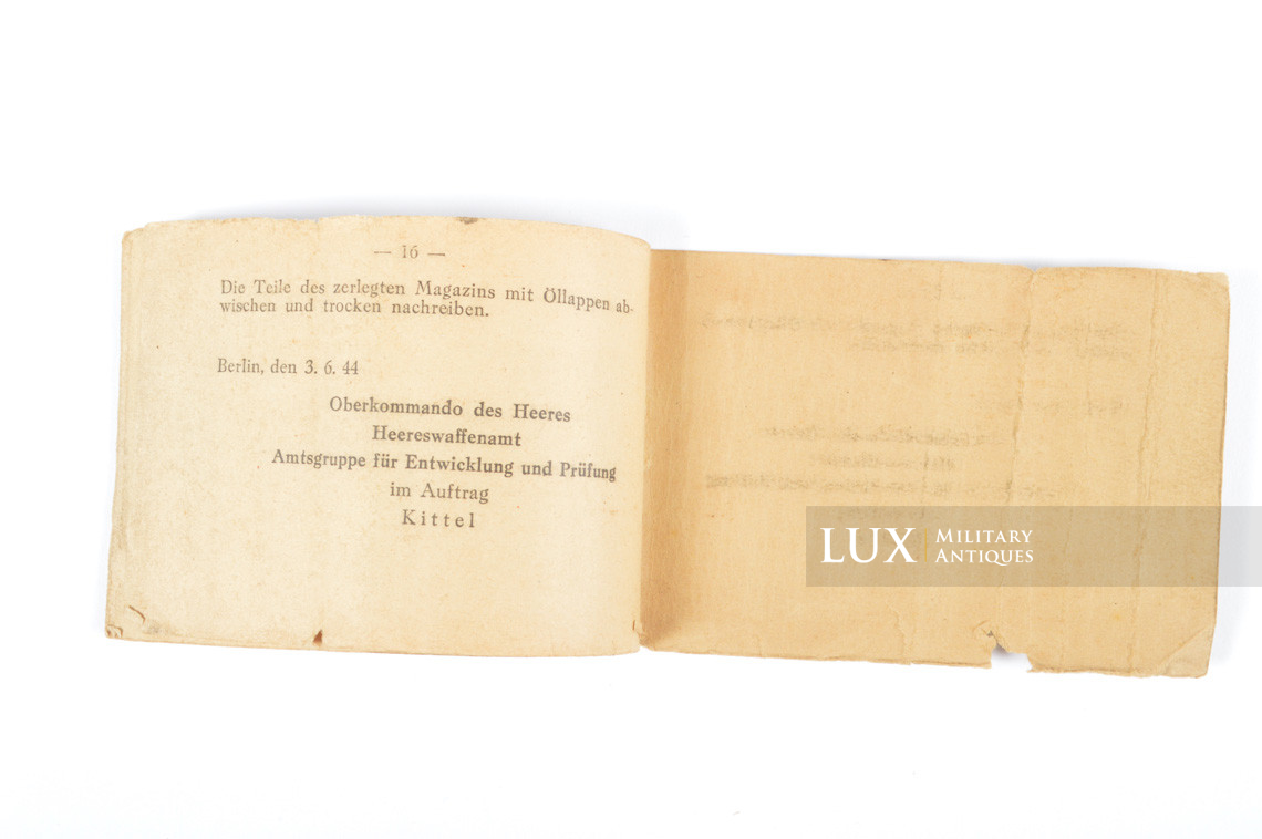 German MP44 weapons information and instructional booklet, « Sturmgewehr » - photo 15