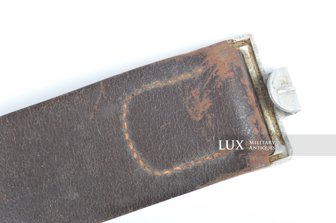 Early Luftwaffe combat belt and belt buckle set, chocolate brown belt, « L.B.A.39 » - photo 21
