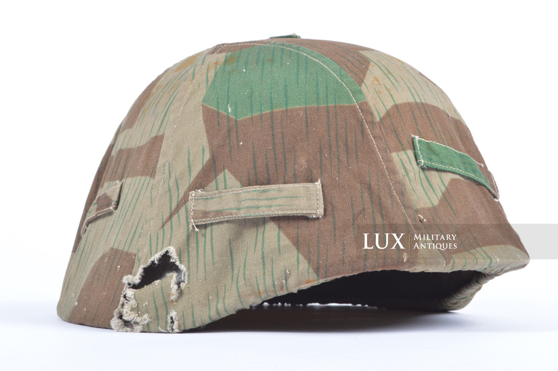 German Army issue combat splinter camouflage helmet cover, « combat worn - photo 9