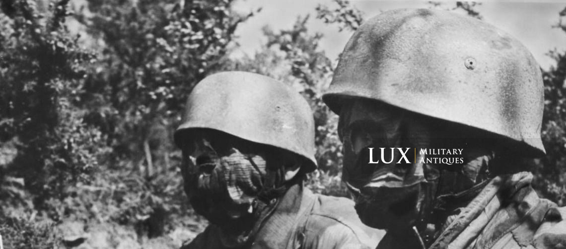 German paratrooper splinter camouflage helmet cover, « FJR6 / Normandy » - photo 7