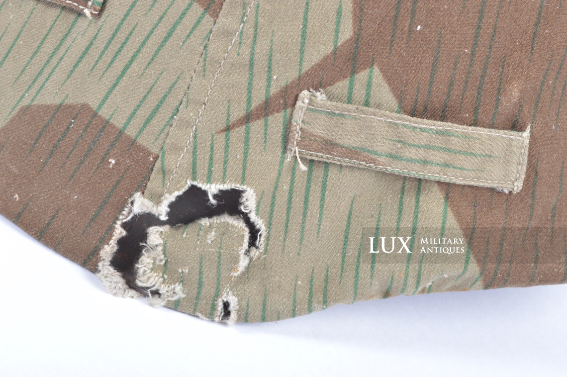 German Army issue combat splinter camouflage helmet cover, « combat worn - photo 23