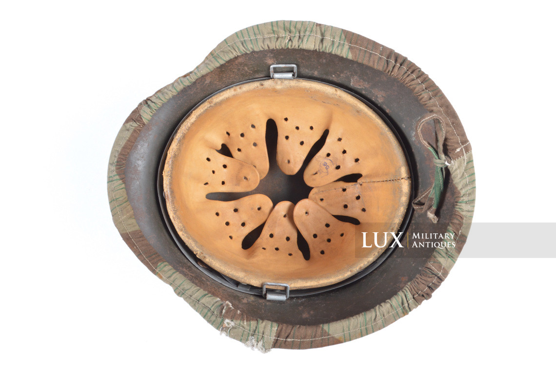 German Army issue combat splinter camouflage helmet cover, « combat worn - photo 27