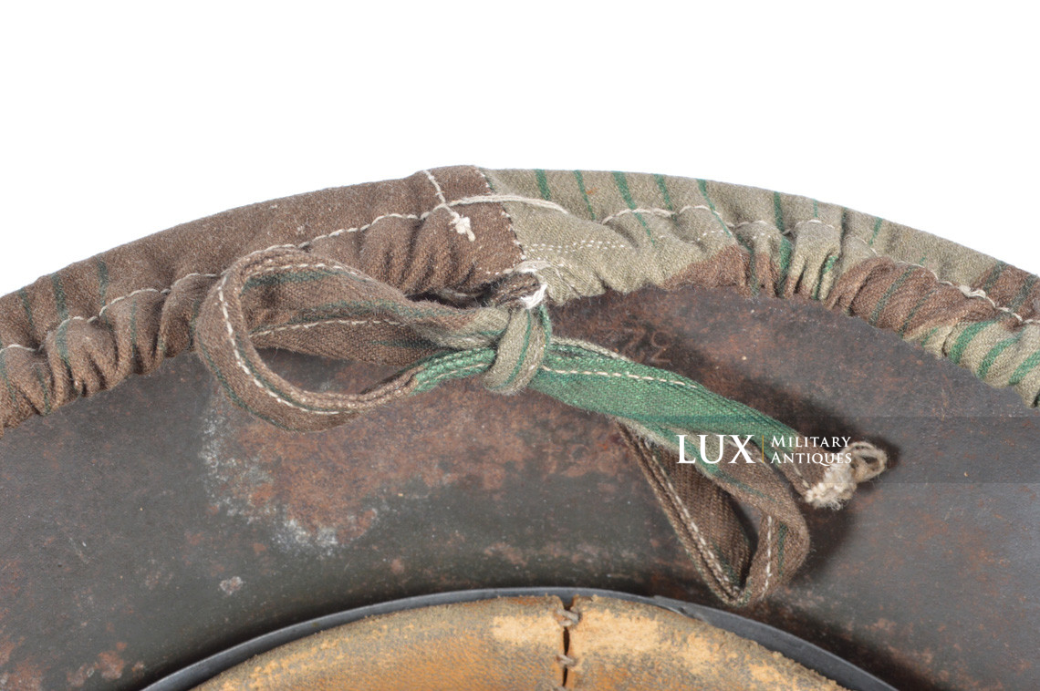German Army issue combat splinter camouflage helmet cover, « combat worn - photo 29