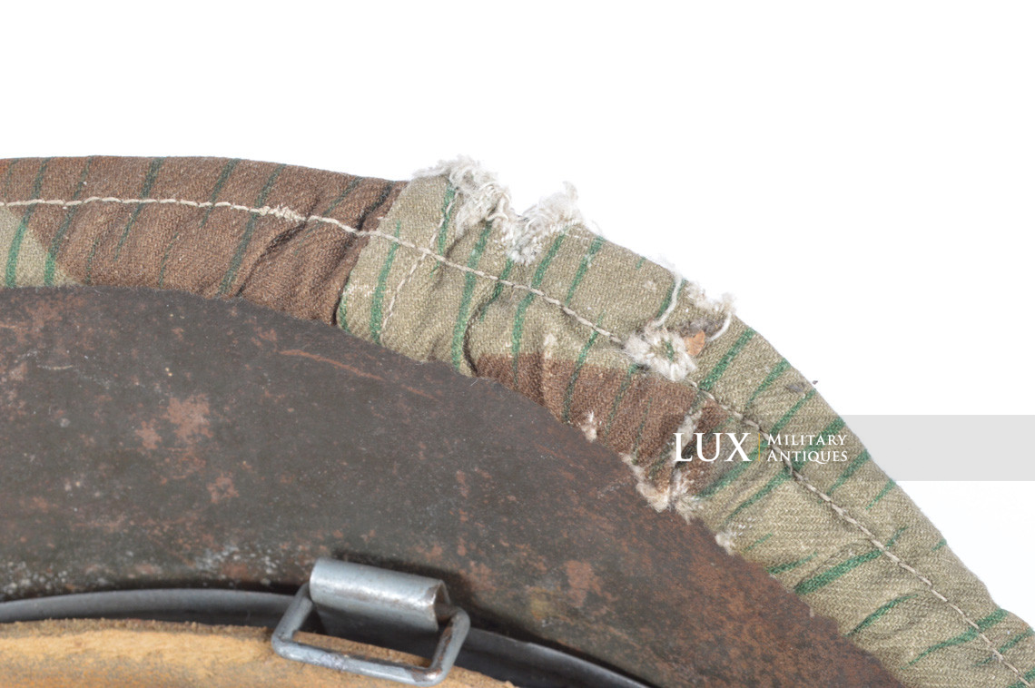 German Army issue combat splinter camouflage helmet cover, « combat worn - photo 30