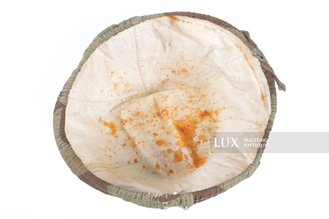 German Army issue combat splinter camouflage helmet cover, « combat worn - photo 31