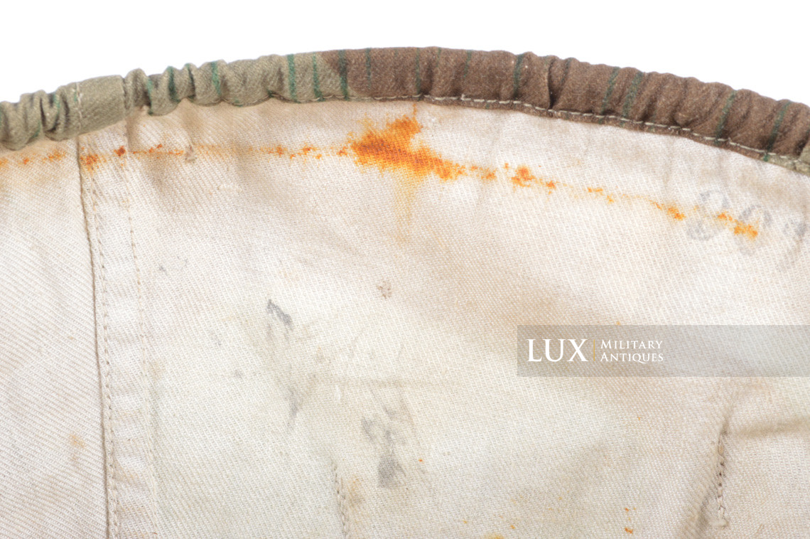 German Army issue combat splinter camouflage helmet cover, « combat worn - photo 34