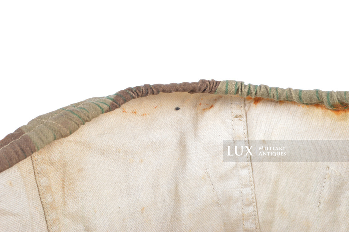 German Army issue combat splinter camouflage helmet cover, « combat worn - photo 35