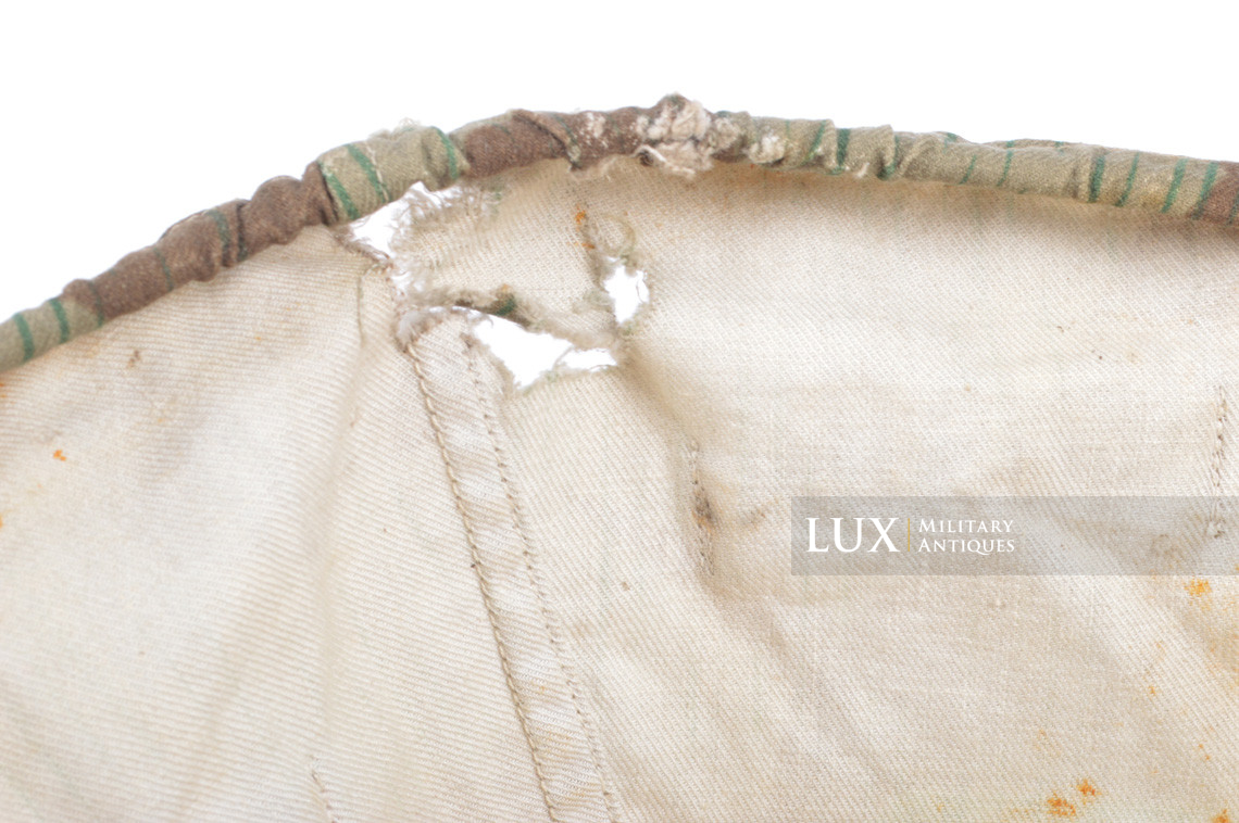 German Army issue combat splinter camouflage helmet cover, « combat worn - photo 36