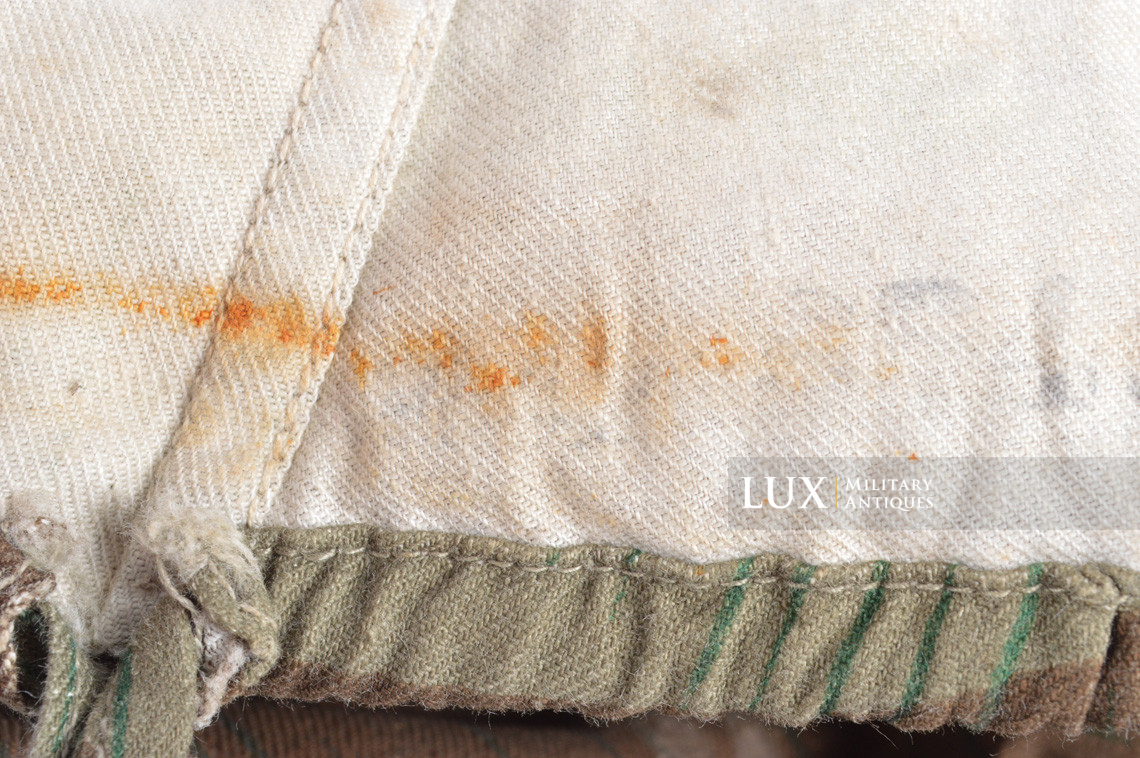 German Army issue combat splinter camouflage helmet cover, « combat worn - photo 39