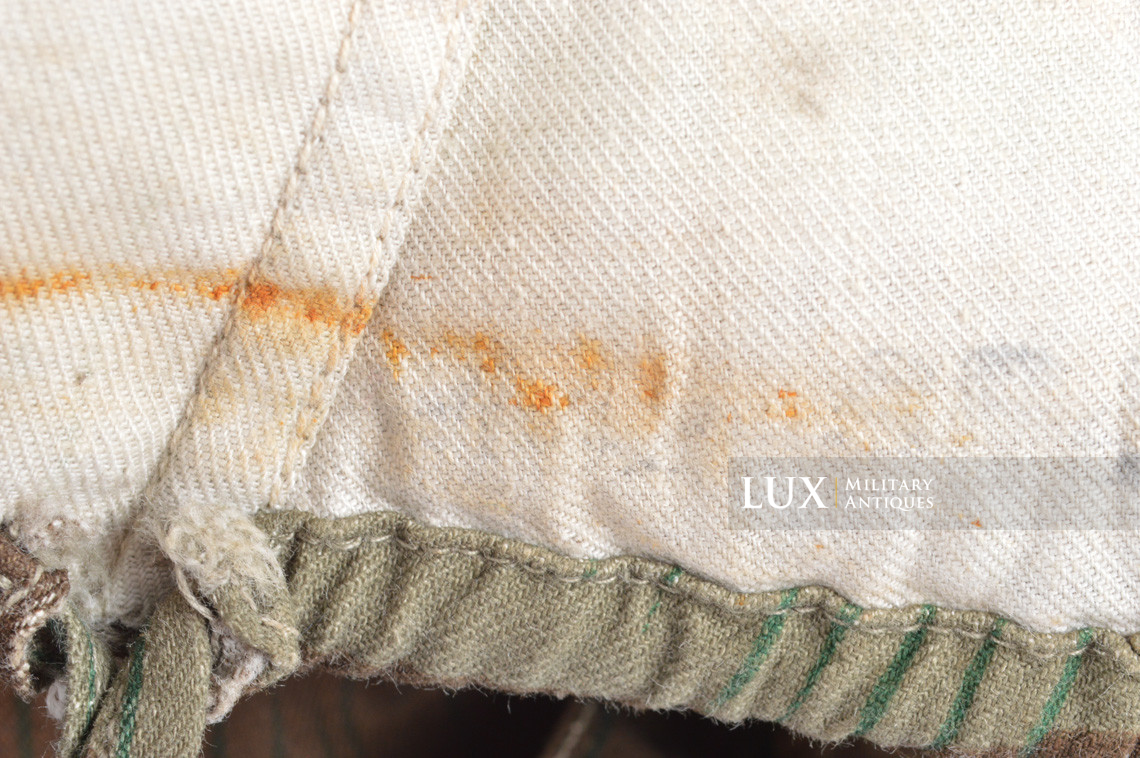 German Army issue combat splinter camouflage helmet cover, « combat worn - photo 40