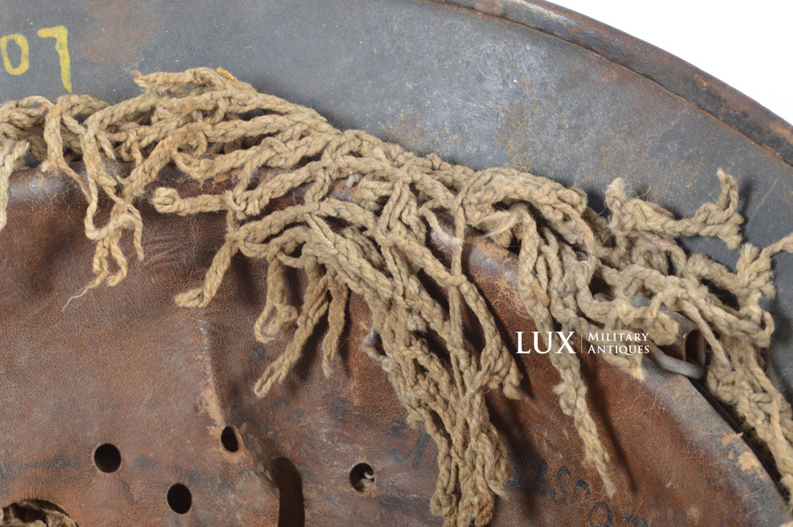 Casque allemand M40 Heer texturé camouflé trois tons avec filet, nominatif « Lobstein » - photo 67