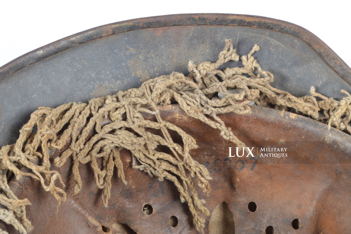 Casque allemand M40 Heer texturé camouflé trois tons avec filet, nominatif « Lobstein » - photo 70