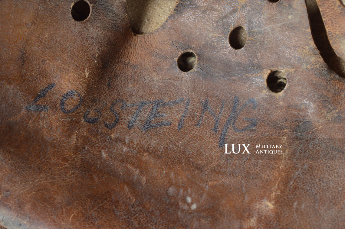 Casque allemand M40 Heer texturé camouflé trois tons avec filet, nominatif « Lobstein » - photo 73