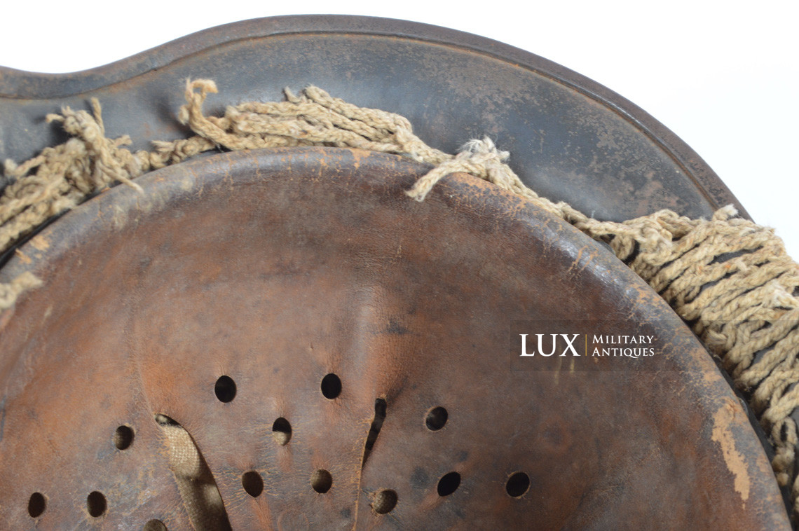 Casque allemand M40 Heer texturé camouflé trois tons avec filet, nominatif « Lobstein » - photo 75