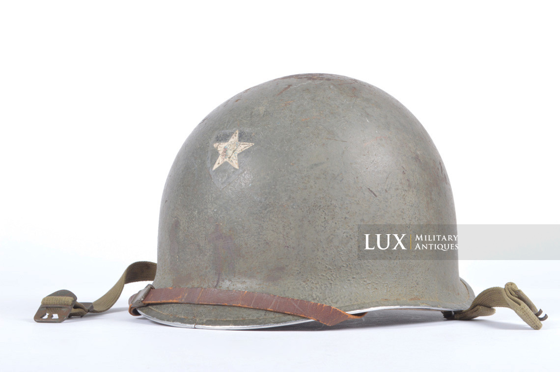 Rare USM1 2nd Infantry Division Chaplain's combat helmet, « Indian Head » - photo 8