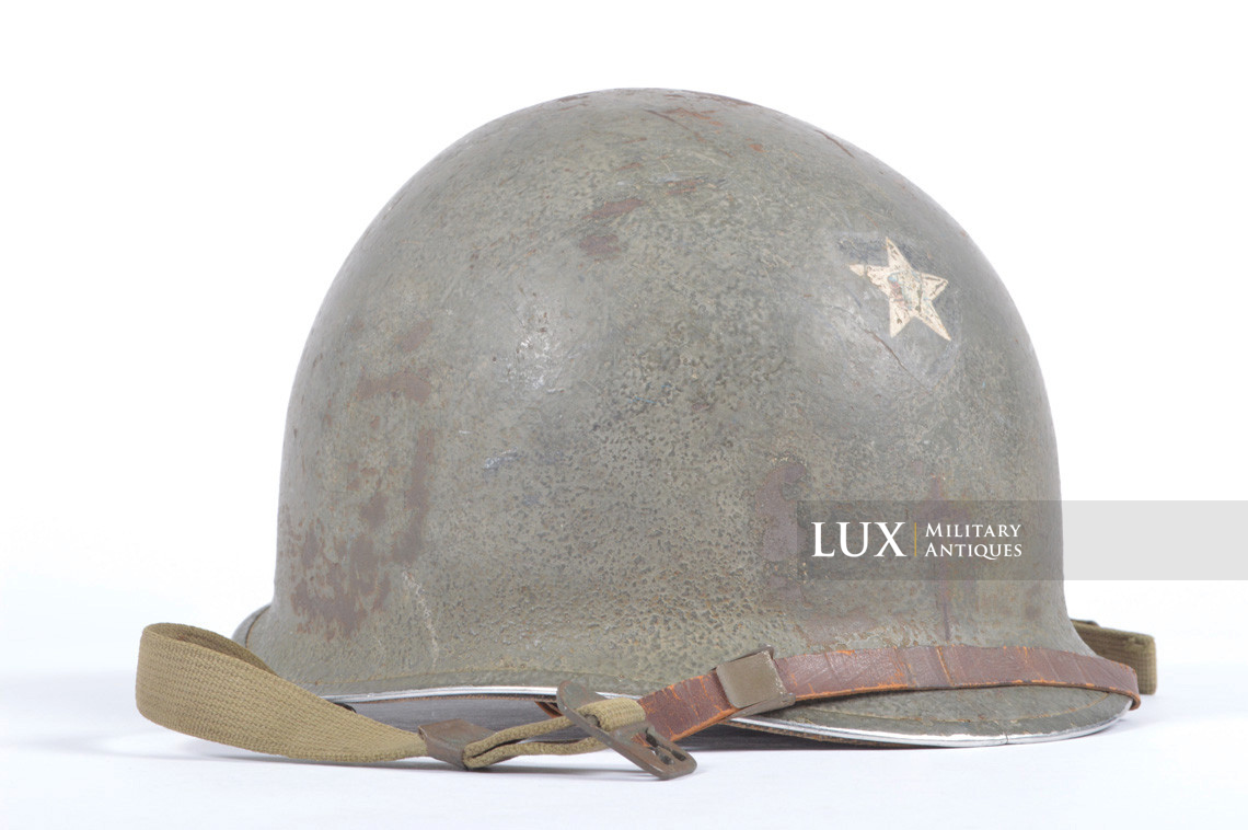 Rare USM1 2nd Infantry Division Chaplain's combat helmet, « Indian Head » - photo 10