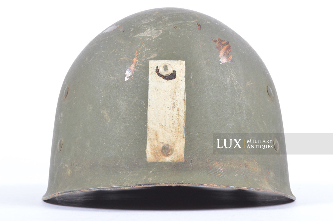 Rare USM1 2nd Infantry Division Chaplain's combat helmet, « Indian Head » - photo 51