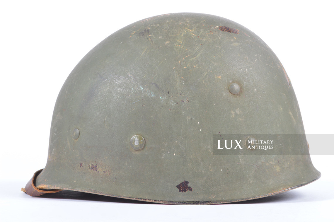 Rare USM1 2nd Infantry Division Chaplain's combat helmet, « Indian Head » - photo 53