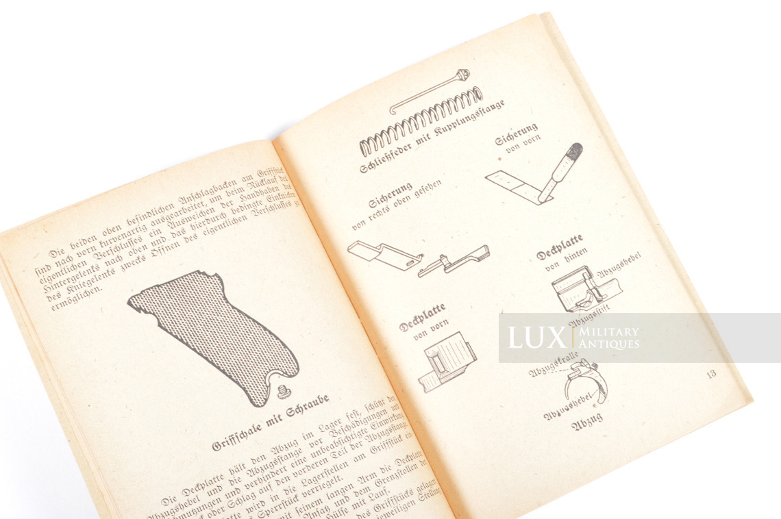 German P08 weapons training booklet, « die pistole 08 » - photo 9