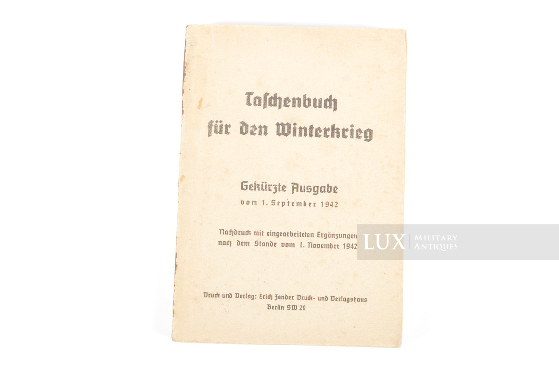 German winter warfare personal soldiers manual, « 1942 » - photo 4