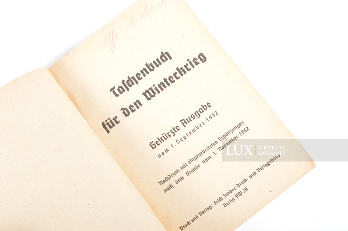 German winter warfare personal soldiers manual, « 1942 » - photo 8