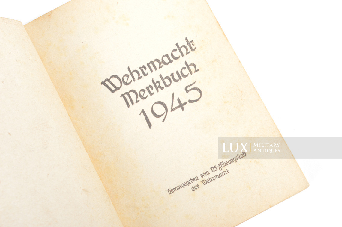 Calendrier de poche allemand personnalisé, « Wehrmacht Merkbuch 1945 » - photo 8