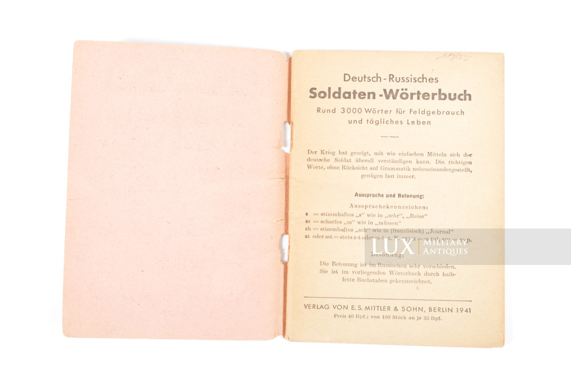 Dictionnaire de poche Wehrmacht, « Allemand-Russe » - photo 7