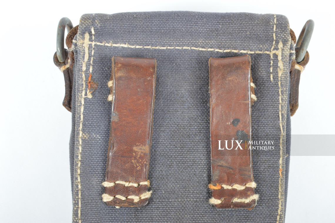 Early German rifle grenade launcher carrier pouch, « blue web » - photo 8