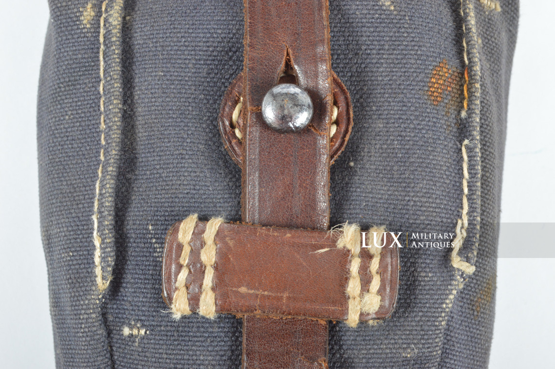 Early German rifle grenade launcher carrier pouch, « blue web » - photo 13