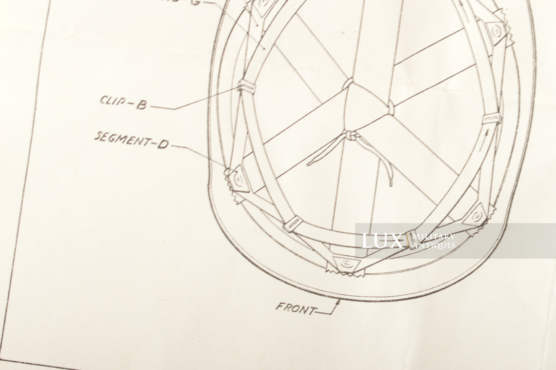 USAAF M3 flak helmet instruction sheet - Lux Military Antiques - photo 8