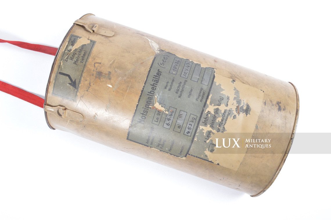 Luftwaffe survival sea bailout emergency late-war signal container case, « Notsignalbehälter » - photo 10