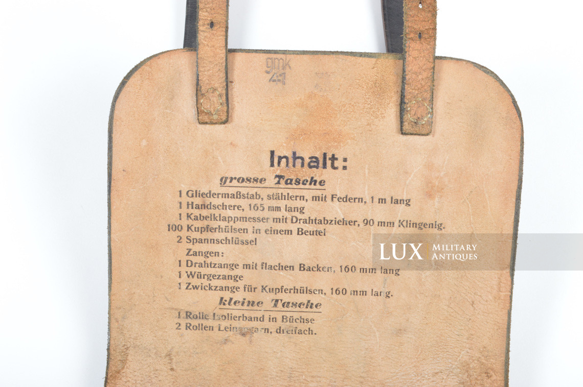 Trousse allemande d'outillage de pionnier en cuir, « gmk41 » - photo 20