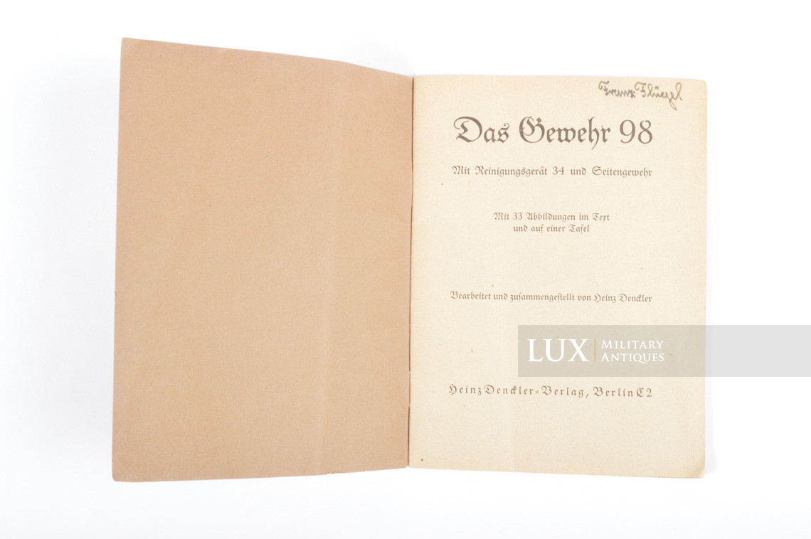 German K98 weapons training booklet, « Das Gewehr 98 » - photo 7