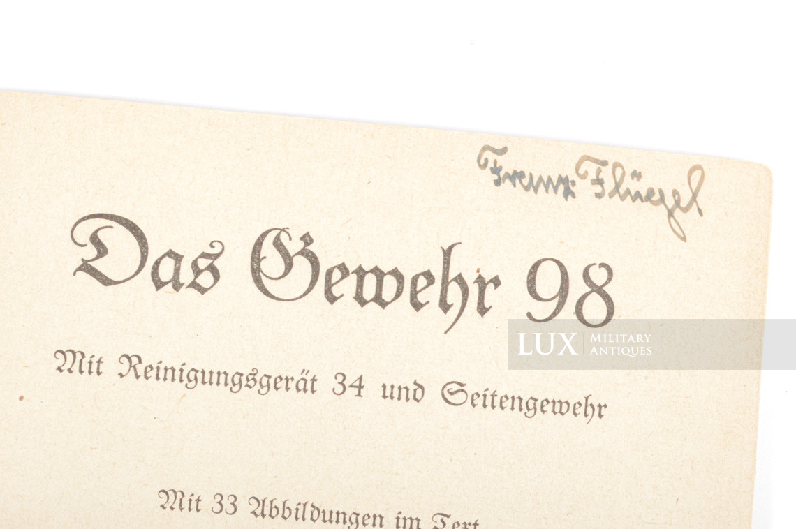 German K98 weapons training booklet, « Das Gewehr 98 » - photo 8