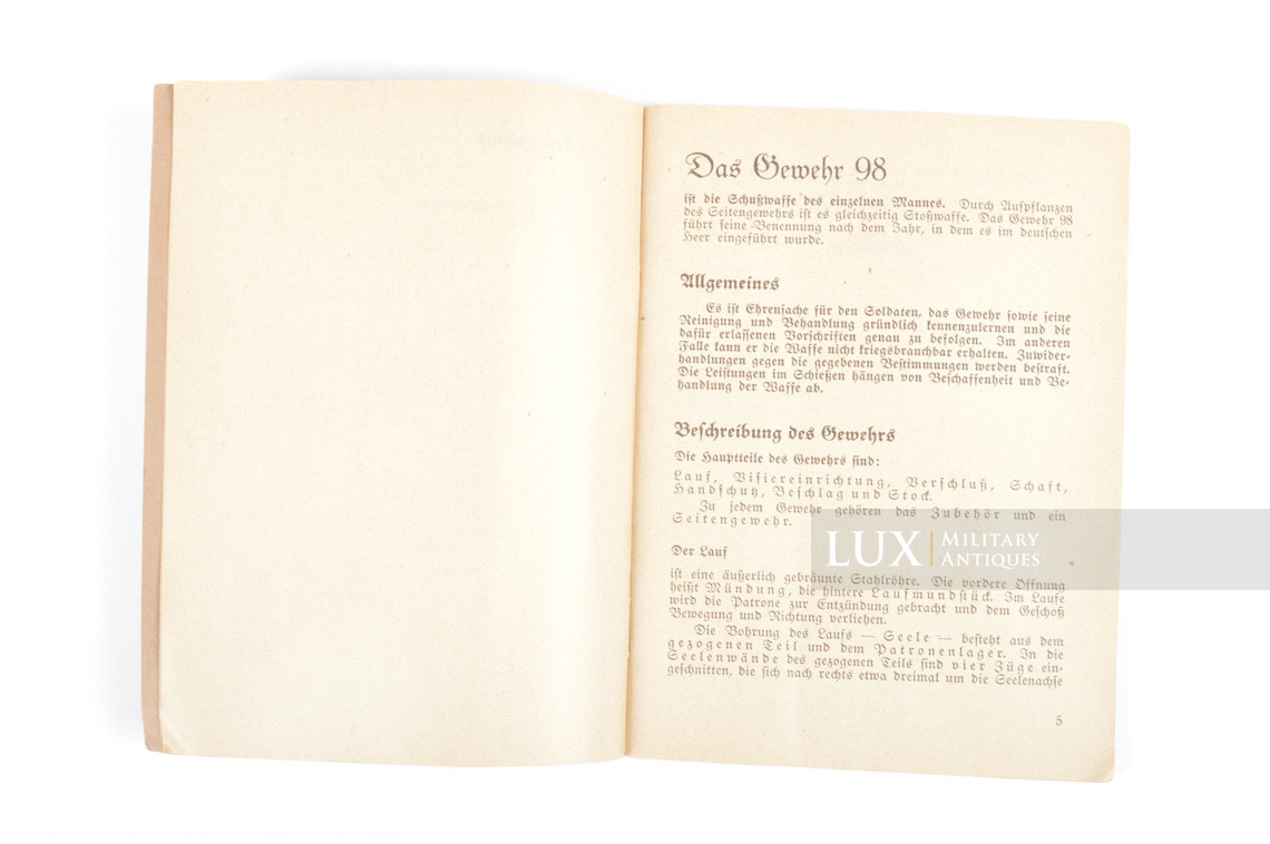 German K98 weapons training booklet, « Das Gewehr 98 » - photo 9