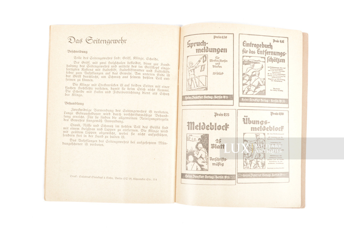 German K98 weapons training booklet, « Das Gewehr 98 » - photo 13