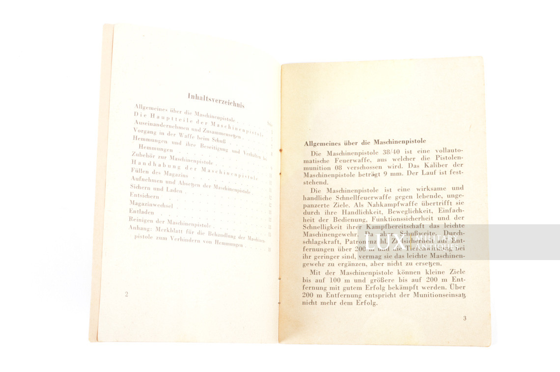 German MP40 weapons training booklet, « Die Maschinenpistole 40 » - photo 8