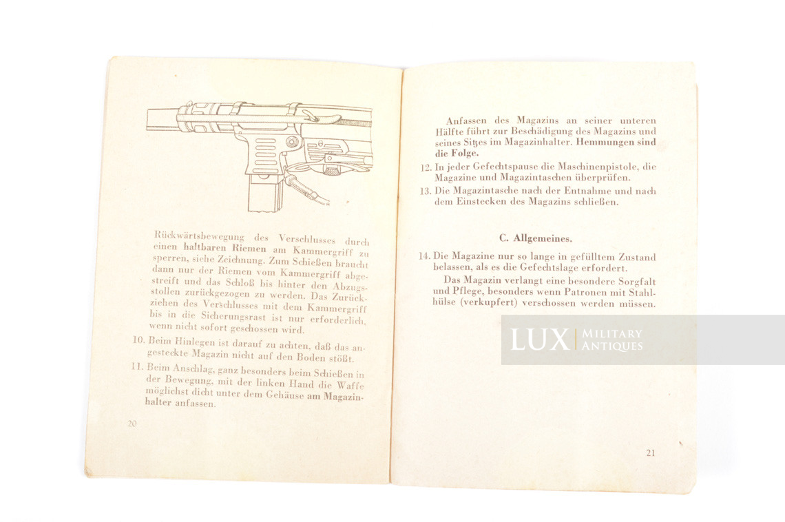 German MP40 weapons training booklet, « Die Maschinenpistole 40 » - photo 11