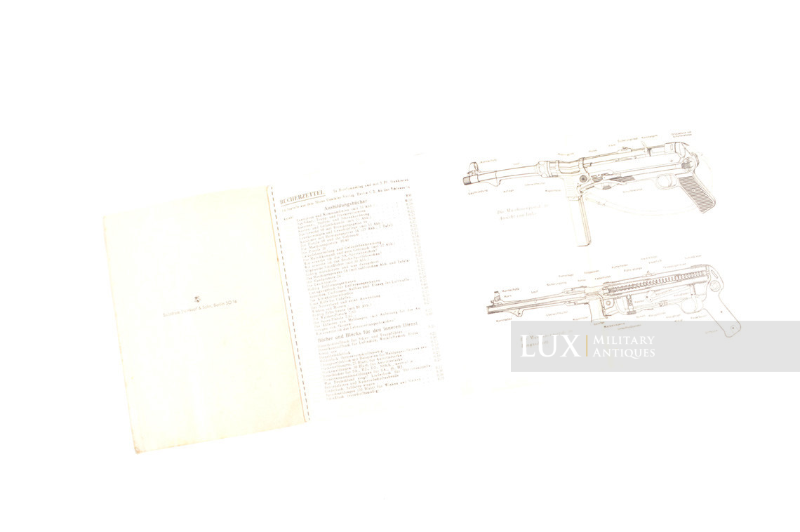 German MP40 weapons training booklet, « Die Maschinenpistole 40 » - photo 14
