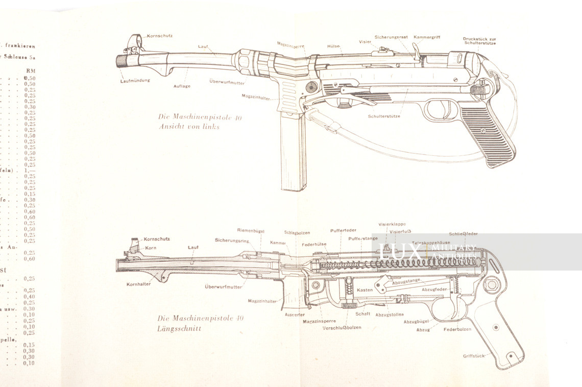 German MP40 weapons training booklet, « Die Maschinenpistole 40 » - photo 15